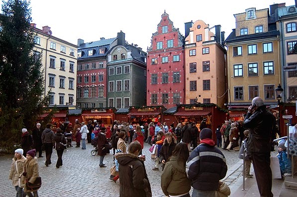 Julmarknad på Stortorget i Gamla stan